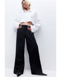 Широкие элегантные брюки, черный H&m