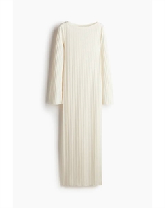 Трикотажное платье в рубчик, бежевый H&m