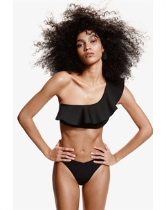 Лиф бикини на одно плечо с мягкой подкладкой, черный H&m