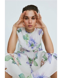 Присборенное платье, белый H&m