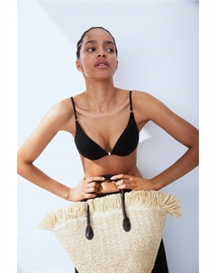 Топ бикини суперпуш-ап, черный H&m