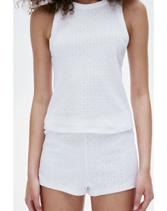 Пижама из трикотажа-пуантелле, белый H&m