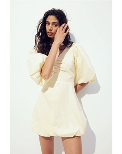 Пышное платье с завязками, желтый H&m