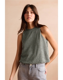 Текстурированная футболка без рукавов, серый Next