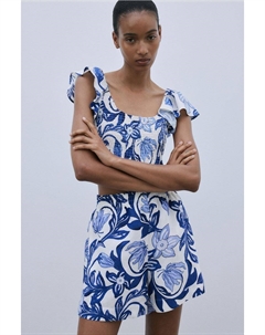 Шорты-Слипоны из смесового льна, белый H&m