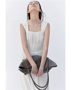 Присборенное платье, белый H&m