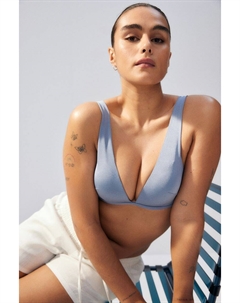 Лиф бикини пуш-ап, синий H&m