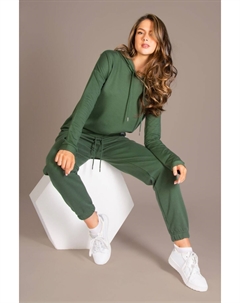 Женские джоггеры оверсайз с карманами на манжетах, зеленый Pineapple