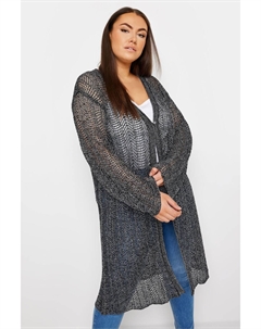 Кардиган миди на пуантах, черный Yours