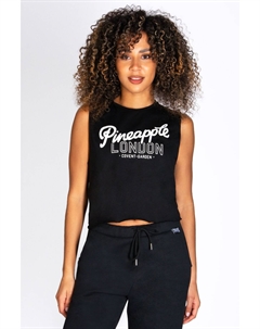 Женский жилет без рукавов, черный Pineapple
