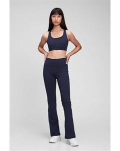 Расклешенные леггинсы с высокой талией из переработанного материала, синий Gap