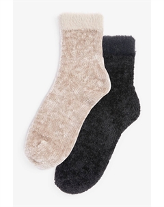 2 пары мягких бархатных носков, черный Next