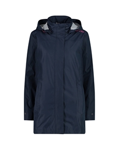 Женская куртка с капюшоном и пуговицами от дождя, синий Cmp