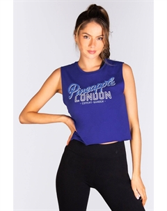 Женская футболка без рукавов, синий Pineapple