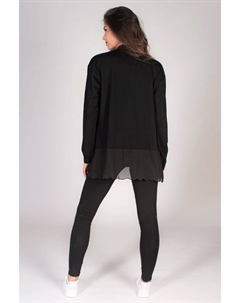 Женский кардиган с сетчатым краем, черный Pineapple