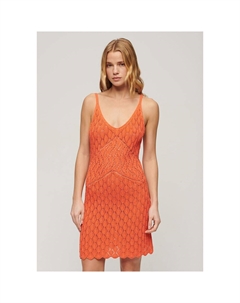 Платье Crochet Cami Sleeveless Short, оранжевый Superdry