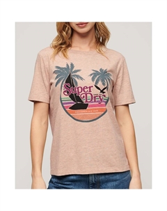 Футболка с коротким рукавом Outdoor Relaxed, розовый Superdry