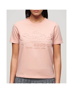Футболка с коротким рукавом Embossed Vl Relaxed, розовый Superdry