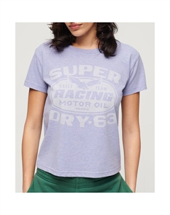 Футболка с коротким рукавом Archive Kiss Print Fit, фиолетовый Superdry