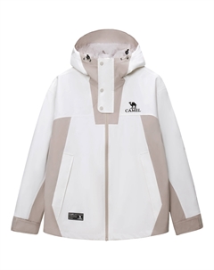 Верблюжья куртка унисекс для отдыха на открытом воздухе, Теплый белый/светлый хаки Camel