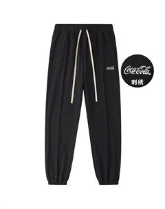 Трикотажные спортивные штаны унисекс, Черный (на флисовой подкладке) Coca-cola