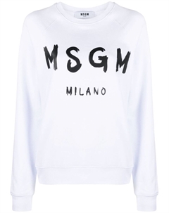 Толстовка с логотипом, белый Msgm