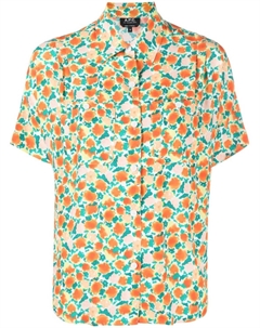 Рубашка с цветочным принтом, оранжевый A.p.c.