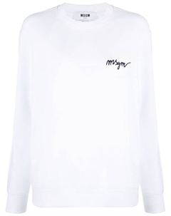 Толстовка с вышитым логотипом, белый Msgm