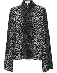 Шелковая рубашка с леопардовым принтом, серый Michael kors collection