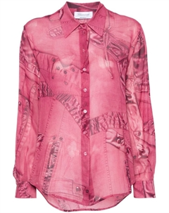 Рубашка с графичным принтом, розовый Blumarine