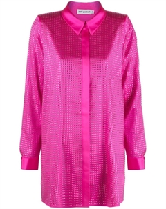 Рубашка с длинными рукавами и стразами, розовый Self-portrait