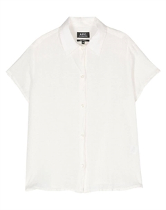 Льняная рубашка с короткими рукавами, белый A.p.c.