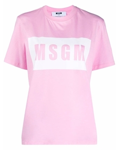 Футболка с логотипом, розовый Msgm