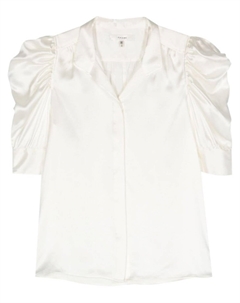 Шелковая рубашка со сборками, белый Frame