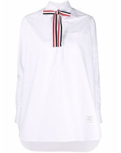 Рубашка с бантом в полоску RWB, белый Thom browne