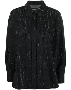 Рубашка из ткани букле с пайетками, черный Dondup