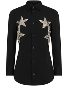 Рубашка с кристаллами, черный Dsquared2