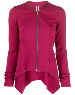 Куртка на молнии с асимметричным подолом, розовый Rick owens