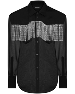Рубашка с бахромой, черный Dsquared2