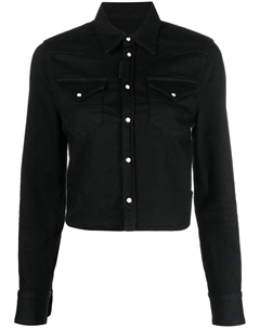 Cropped denim shirt, черный Dsquared2