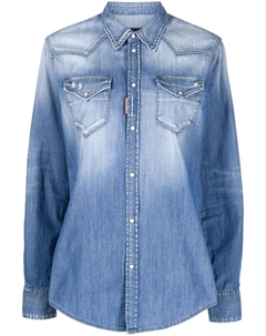Джинсовая рубашка на пуговицах, синий Dsquared2