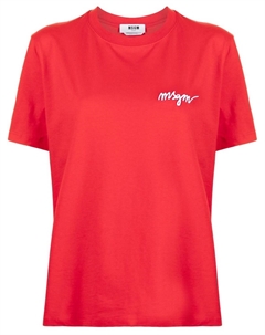 Футболка с логотипом, красный Msgm