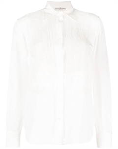 Рубашка с длинными рукавами и вышивкой, белый Ermanno scervino