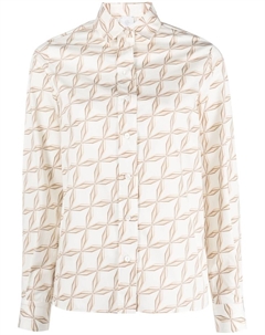 Рубашка с геометричным принтом, белый Eleventy