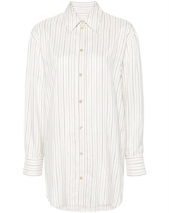 Полосатая рубашка из смесового шелка, белый Isabel marant