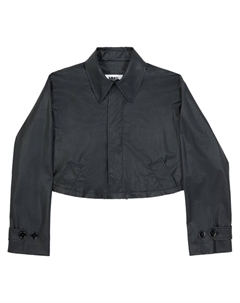 Укороченный тренч, черный Mm6 maison margiela