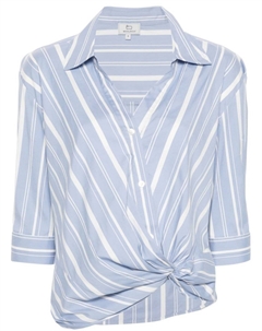 Полосатая рубашка с драпировкой, синий Woolrich