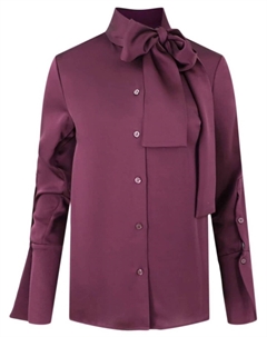 Атласная рубашка Candela с бантом, фиолетовый Simkhai