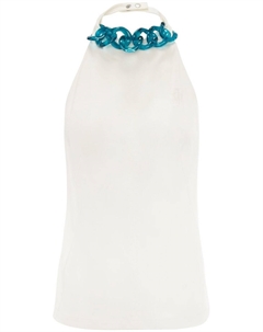 Топ с вырезом халтер и цепочкой, белый Jw anderson