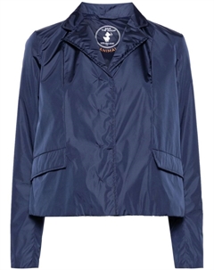 Пуховик Yuna с нашивкой-логотипом, синий Save the duck